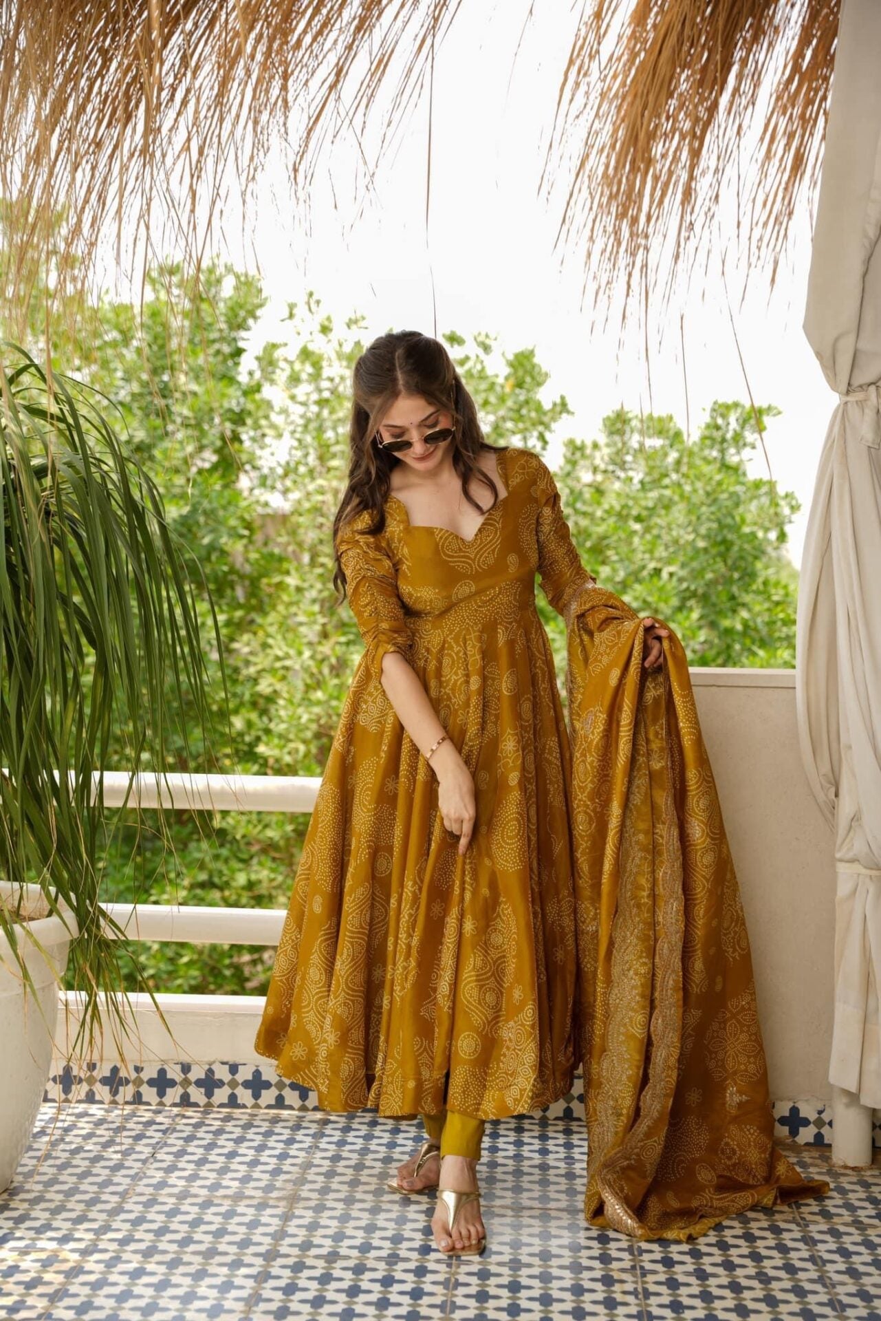 Maslin Kurta Set with Cotton Pants & Dupatta