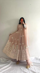 Elegant Fox Georgette Anarkali Suit with Embroidered Sequence Work