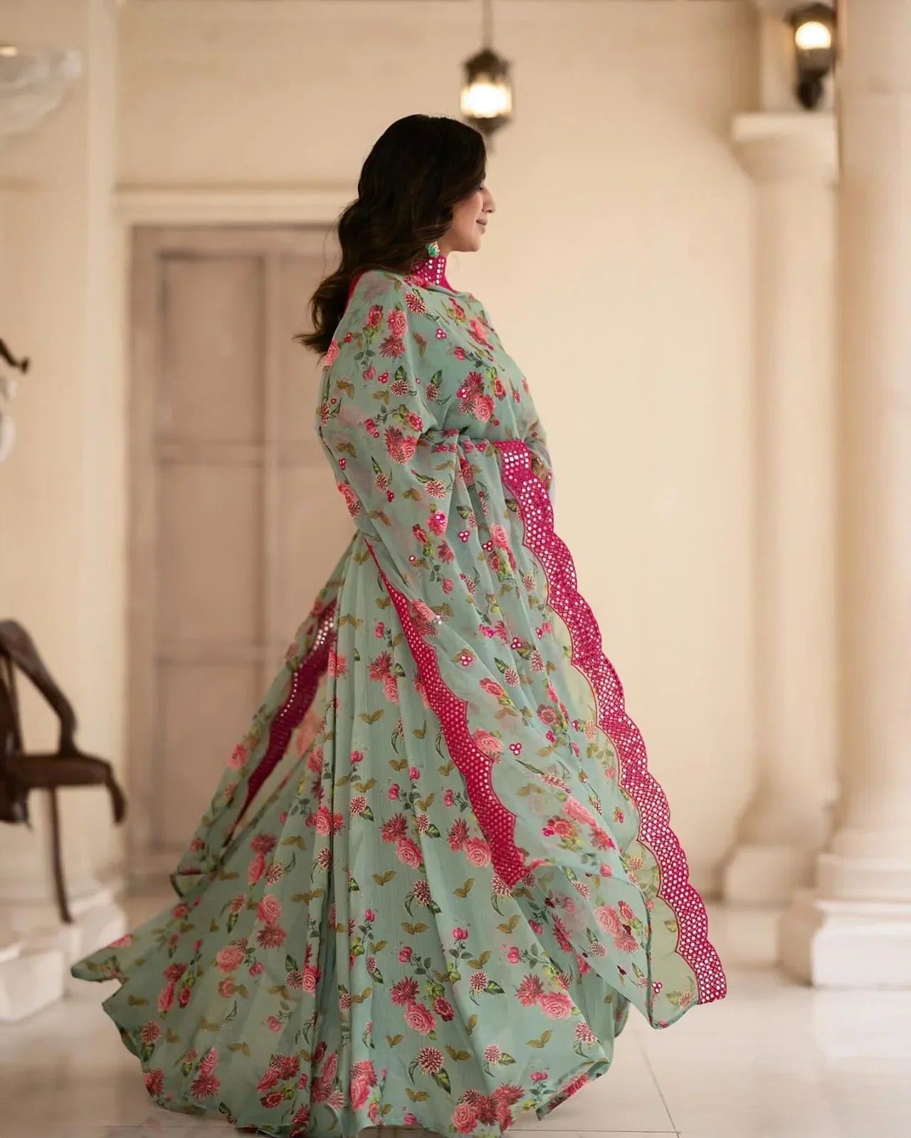 Georgette Embroidered Kurta Set with Dupatta