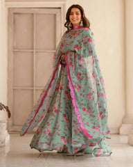 Georgette Embroidered Kurta Set with Dupatta