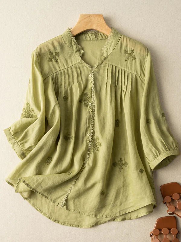 Elegant Cotton Embroidered Shirt – Comfort with Style