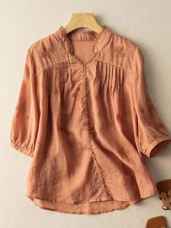 Elegant Cotton Embroidered Shirt – Comfort with Style