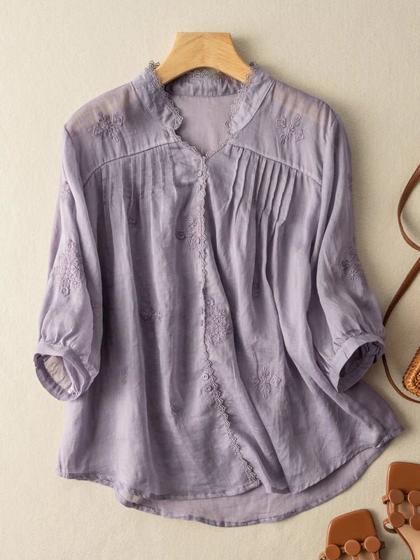 Elegant Cotton Embroidered Shirt – Comfort with Style