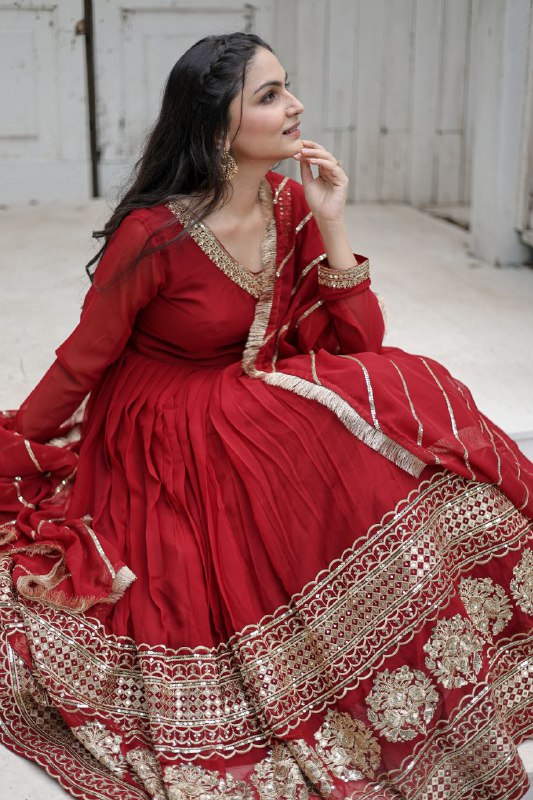 Faux Blooming Kurta Set with Multi-Sequins Embroidery and Micro Cotton Pants