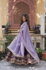 Star Georgette Kurta with Zari Sequins Embroidery and Gold Crush Dupatta