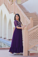 Faux Blooming Embroidered Kurta Set