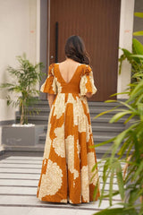 Maslin Fabric Digital Print Kurta Set with Micro Cotton Pants
