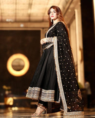 Elegant Rayon Cotton Embroidered Kurta Set with Dupatta for Women