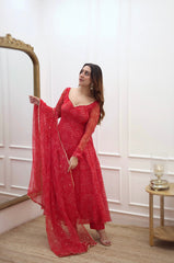 Elegant Pure Georgette Printed Anarkali Suit