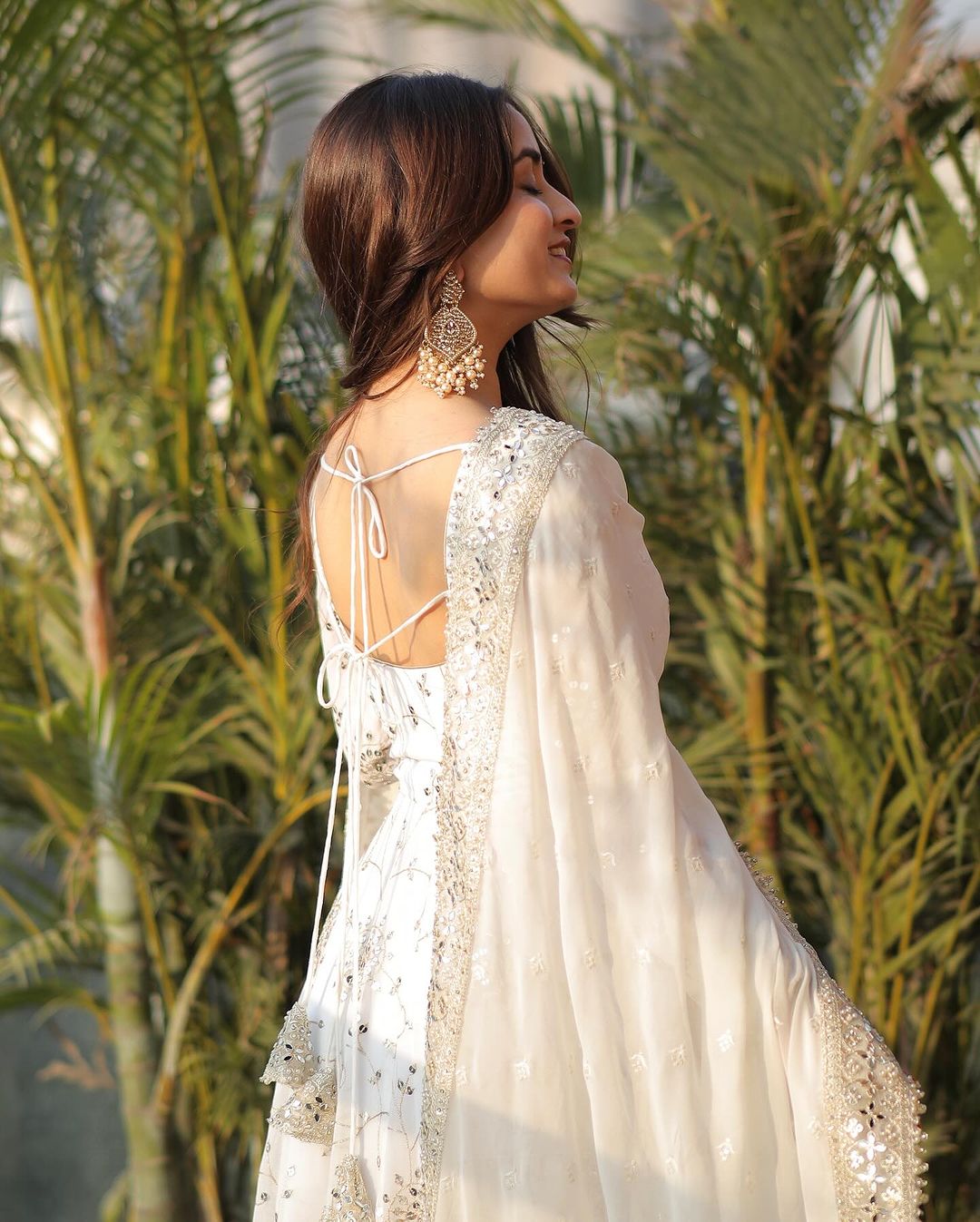 Faux Georgette Anarkali Suit – Thread & 9mm Sequins Work