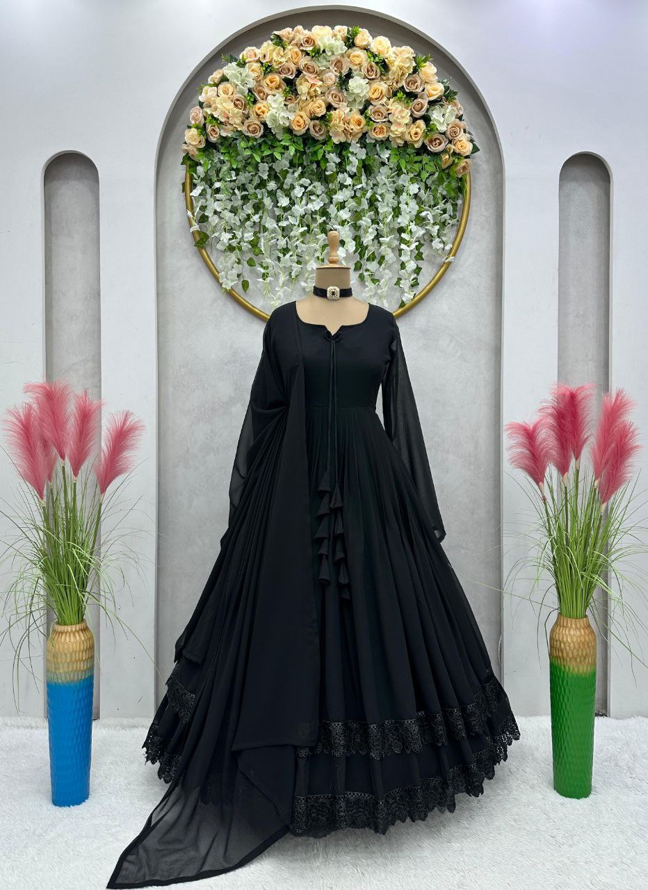 Elegant Faux Georgette Anarkali Sets