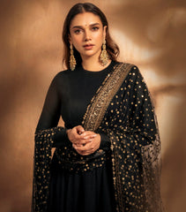Elegant Rayon Cotton Embroidered Anarkali Gown with Faux Blooming Dupatta