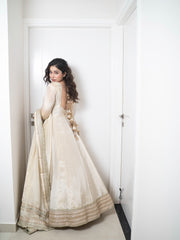 Chinon Silk Sequins & Lace Anarkali Suit Set