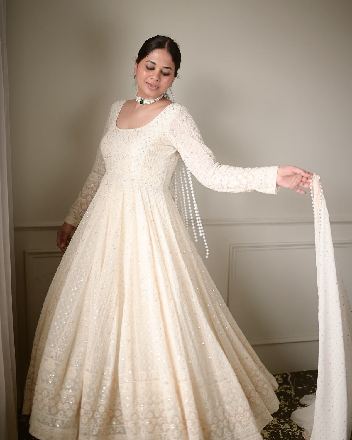 Elegant Faux Blooming Kurta Set
