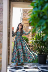 Maslin Digital Print Kurta Set with Georgette Dupatta